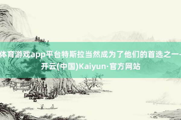 体育游戏app平台特斯拉当然成为了他们的首选之一-开云(中国)Kaiyun·官方网站