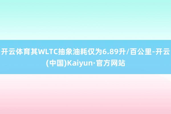 开云体育其WLTC抽象油耗仅为6.89升/百公里-开云(中国)Kaiyun·官方网站