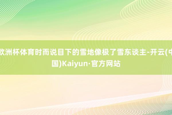 欧洲杯体育时而说目下的雪地像极了雪东谈主-开云(中国)Kaiyun·官方网站