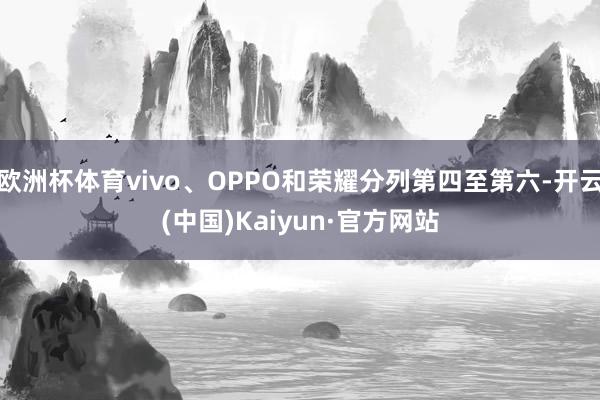 欧洲杯体育vivo、OPPO和荣耀分列第四至第六-开云(中国)Kaiyun·官方网站