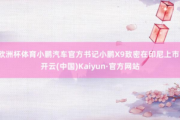 欧洲杯体育小鹏汽车官方书记小鹏X9致密在印尼上市-开云(中国)Kaiyun·官方网站