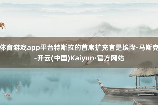 体育游戏app平台特斯拉的首席扩充官是埃隆·马斯克-开云(中国)Kaiyun·官方网站