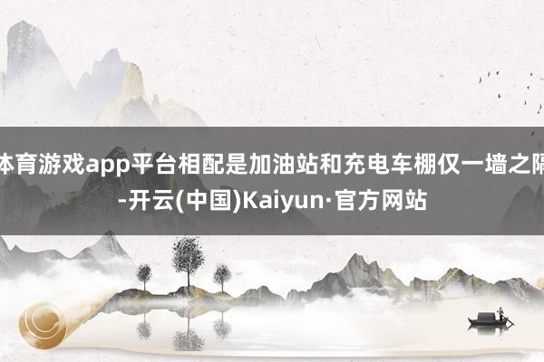 体育游戏app平台相配是加油站和充电车棚仅一墙之隔-开云(中国)Kaiyun·官方网站