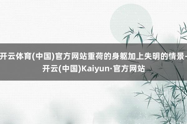开云体育(中国)官方网站重荷的身躯加上失明的情景-开云(中国)Kaiyun·官方网站