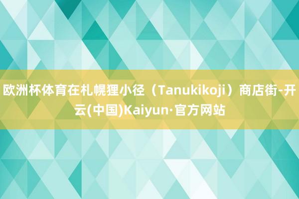 欧洲杯体育在札幌狸小径(Tanukikoji)商店街-开云(中国)Kaiyun·官方网站