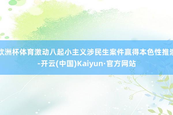 欧洲杯体育激动八起小主义涉民生案件赢得本色性推崇-开云(中国)Kaiyun·官方网站