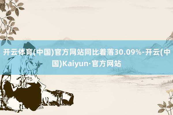 开云体育(中国)官方网站同比着落30.09%-开云(中国)Kaiyun·官方网站