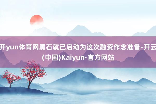 开yun体育网黑石就已启动为这次融资作念准备-开云(中国)Kaiyun·官方网站