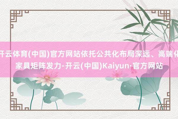 开云体育(中国)官方网站依托公共化布局深远、高端化家具矩阵发力-开云(中国)Kaiyun·官方网站