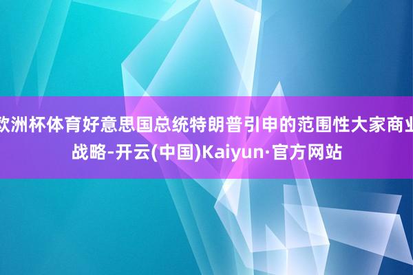 欧洲杯体育好意思国总统特朗普引申的范围性大家商业战略-开云(中国)Kaiyun·官方网站