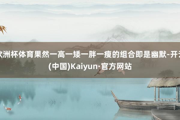 欧洲杯体育果然一高一矮一胖一瘦的组合即是幽默-开云(中国)Kaiyun·官方网站