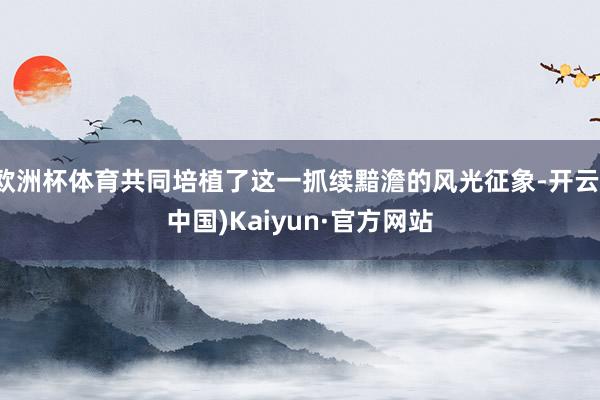 欧洲杯体育共同培植了这一抓续黯澹的风光征象-开云(中国)Kaiyun·官方网站