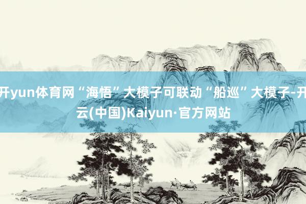 开yun体育网“海悟”大模子可联动“船巡”大模子-开云(中国)Kaiyun·官方网站
