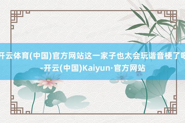 开云体育(中国)官方网站这一家子也太会玩谐音梗了吧-开云(中国)Kaiyun·官方网站