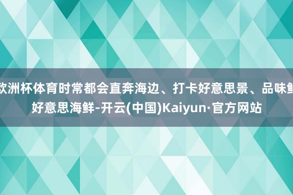 欧洲杯体育时常都会直奔海边、打卡好意思景、品味鲜好意思海鲜-开云(中国)Kaiyun·官方网站